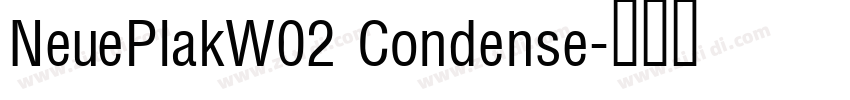 NeuePlakW02 Condense字体转换